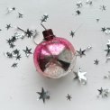 Vintage julekugle, pink patineret