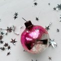 Vintage julekugle, pink patineret
