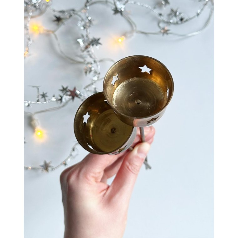 Fyrfadsspyd, messing, st af 2