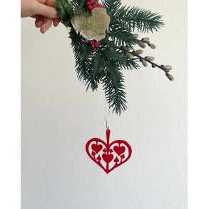 Akrylhjerte, bredt, pr stk