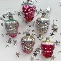 Vintage julekugler, luksusdruer, 5 stk samlet
