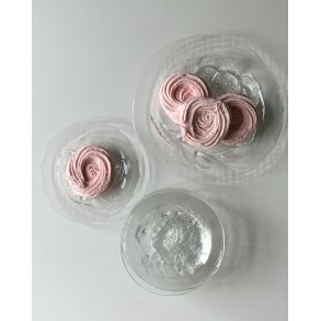 Peoni glass plates, Oiva Toikka for Arabia Finland, set of 9 + 1 pc