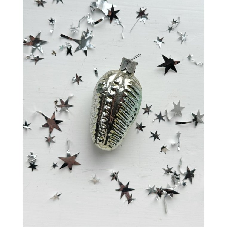 Vintage julekugle, champagne m farve