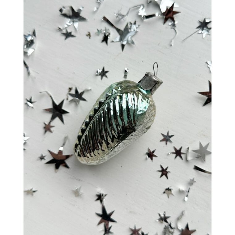 Vintage julekugle, champagne m farve