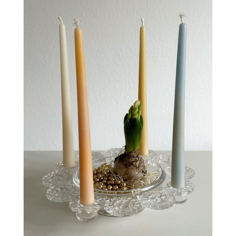 Dekorationsskl til lys og pynt, klart glas