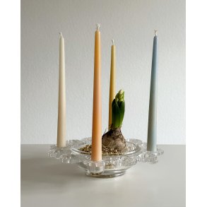 Bowl for decoration w candles, clear glass