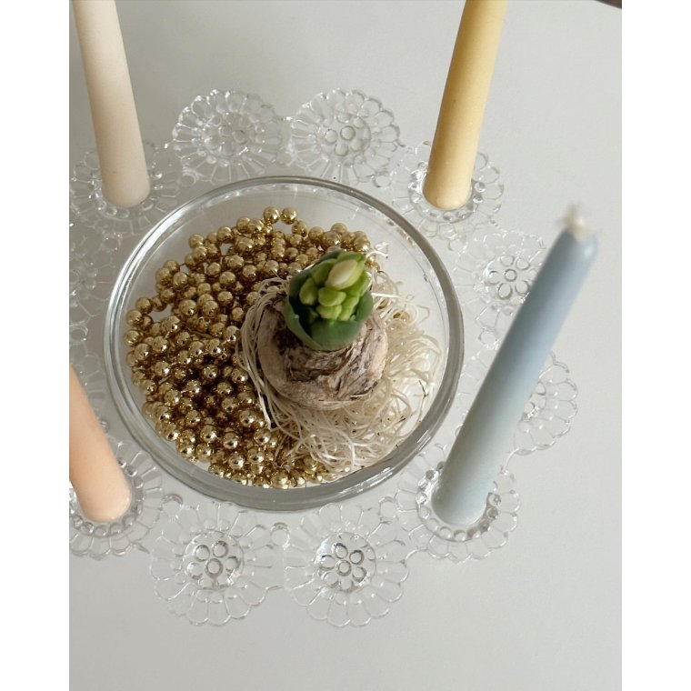 Dekorationsskl til lys og pynt, klart glas