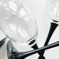 Luminarc wine glass w black stem, 20 cm, pr pc