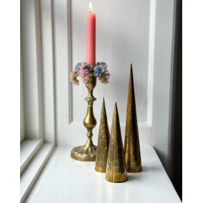 Brass spears, hammered, set of 3