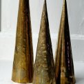 Messingspyd, hamrede, 3 stk samlet