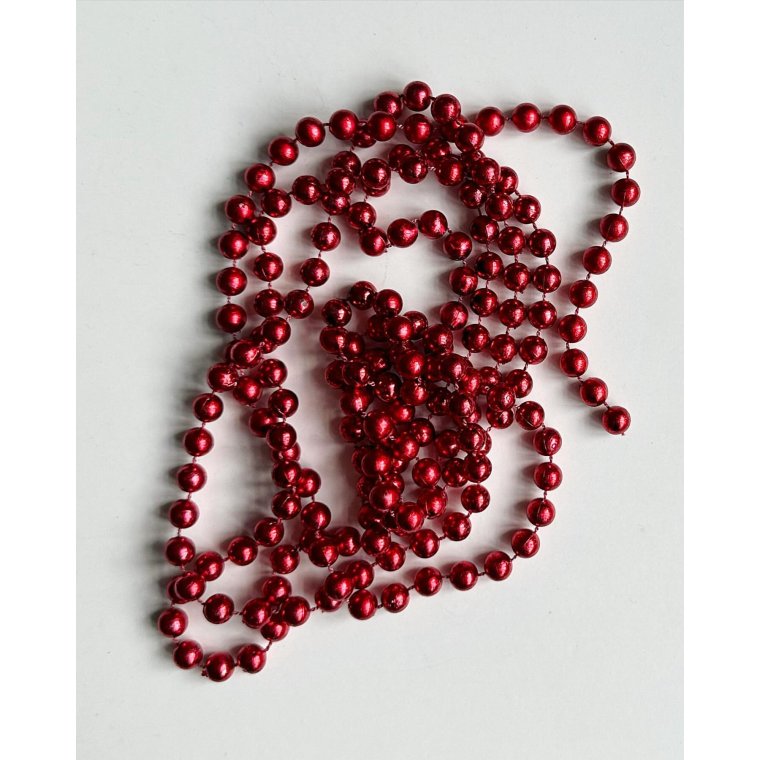 Bead chain, red, 178 cm