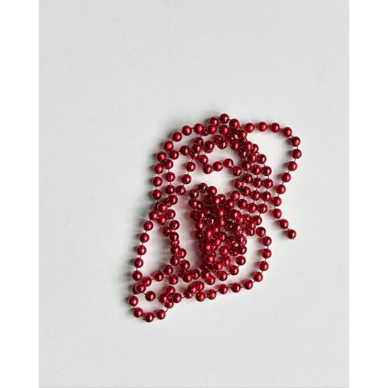 Bead chain, red, 178 cm