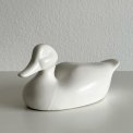 Duck, figure w white glaze, NB