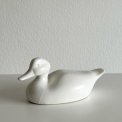 Duck, figure w white glaze, NB