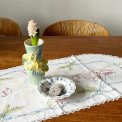 Antique table runner w embroidery, 88 x 38 cm