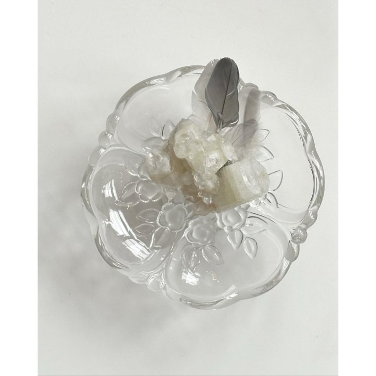 Waltherglas, glasopsats, krystal m blomster