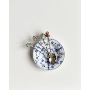 Mocca spoons w semi-precious stones, set of 4