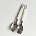 Retrobestik, spiseskeer, hvid plast, 2 stk samlet