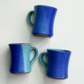 Keramikkrus, bl/turkis glasur, pr stk
