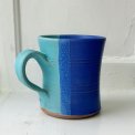 Keramikkrus, bl/turkis glasur, pr stk