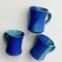 Keramikkrus, bl/turkis glasur, pr stk