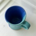 Keramikkrus, bl/turkis glasur, pr stk