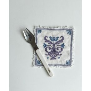 Retro fork, white plastic