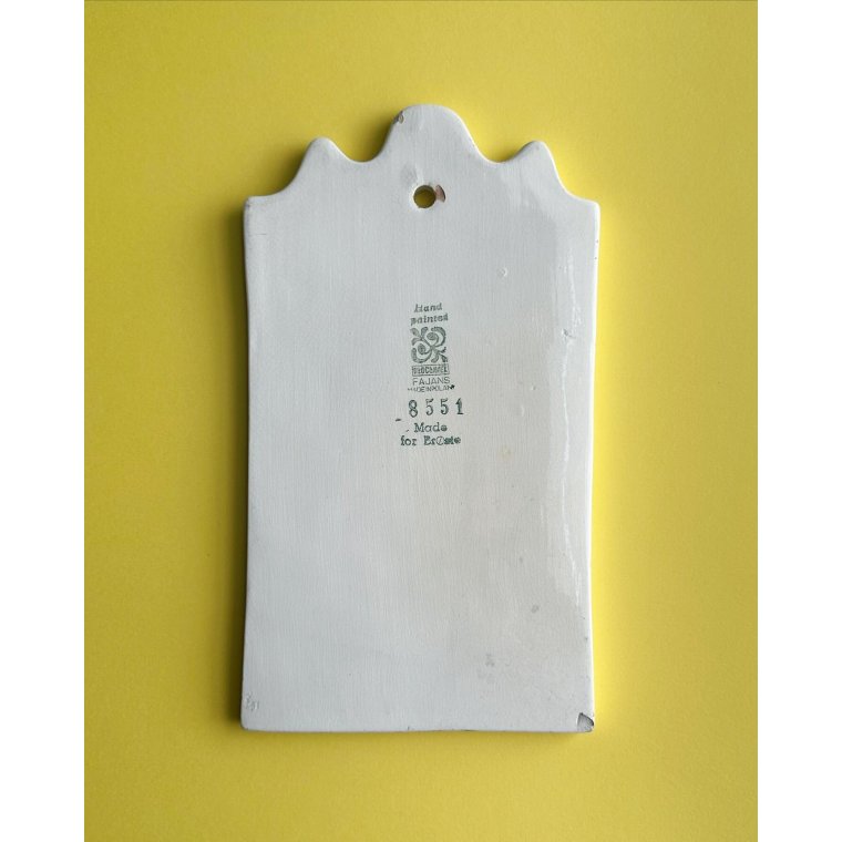 Polish faience coaster, blue/brown