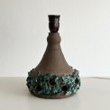 Lampefod, keramik m blgrn glasur, NB