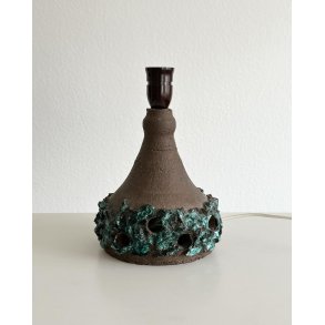 Table lamp, ceramic w bluegreen glaze, NB