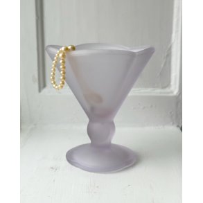 Portionsskl, matteret lilla glas, pr stk