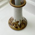 Hanne Stoneware, ceramic candleholder w brown detail