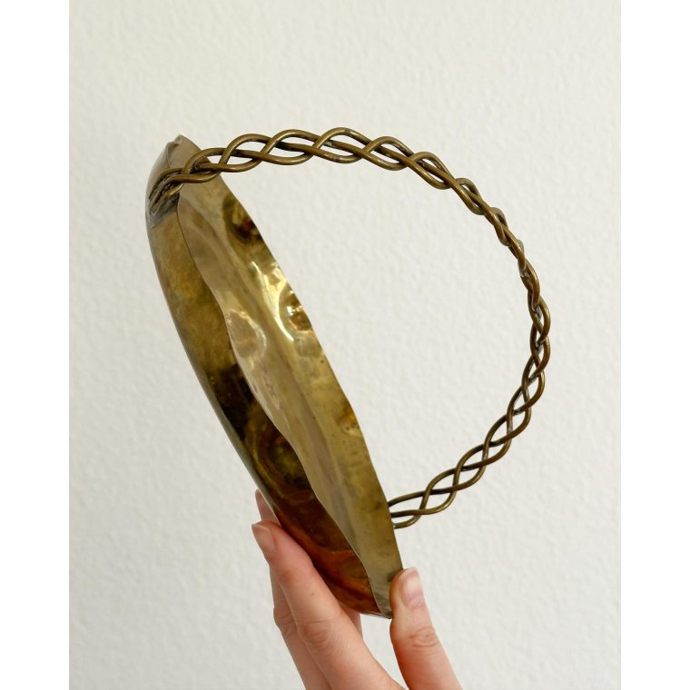 Messingbakke m snoet hank, rund