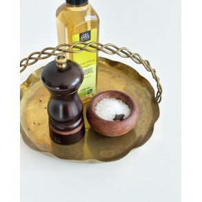 Messingbakke m snoet hank, rund