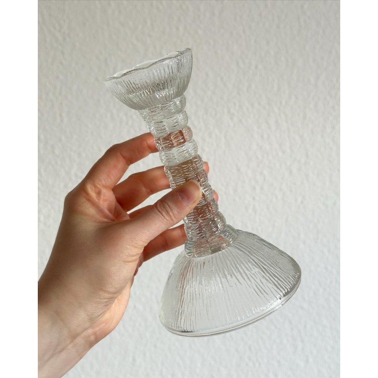 Zabkowice, glass candleholder w wide base