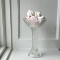 Zabkowice, glass candleholder w wide base