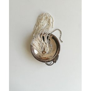 Silverplated dish w grape detail