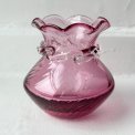 Pilgrim purple mini vase w ruffles, 1966-72, NB
