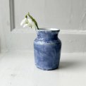 Mini vase, ceramic, blue, Uganda