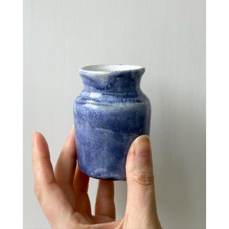 Mini vase, ceramic, blue, Uganda