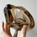 Organic glass dish, smokey