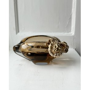 Organic glass dish, smokey