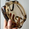 Organic glass dish, smokey