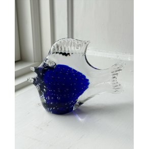 Fish, dark blue w bubbles, NB