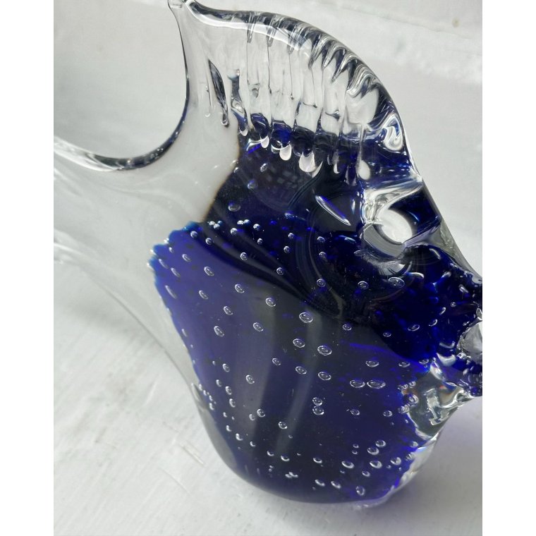 Fish, dark blue w bubbles, NB