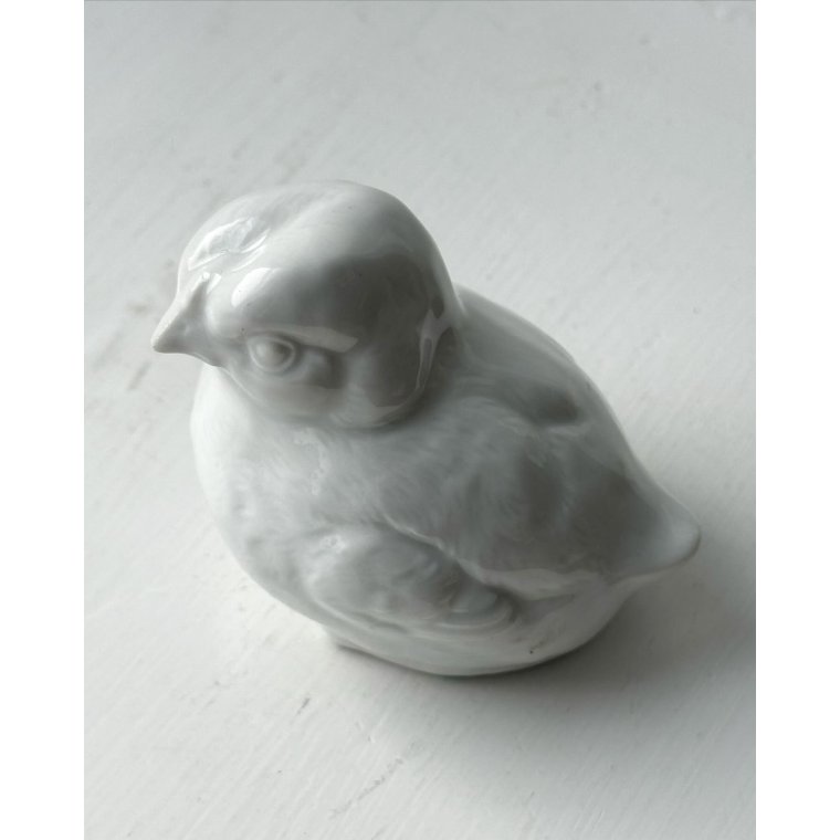 Bird, porcelain, chicken, white glaze