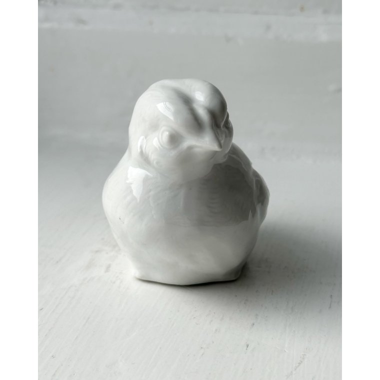 Bird, porcelain, chicken, white glaze
