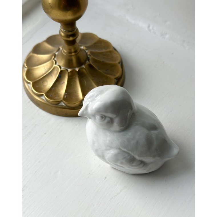 Bird, porcelain, chicken, white glaze