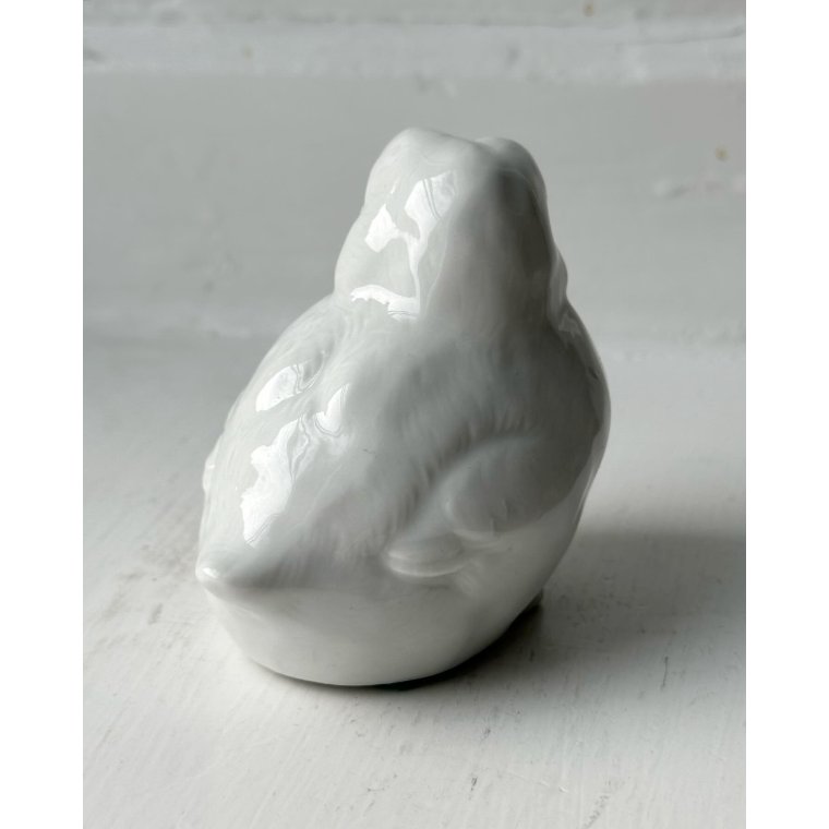 Bird, porcelain, chicken, white glaze