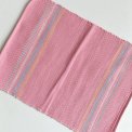 Placemat, pastel pink w stripes
